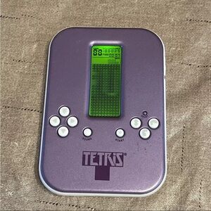 Radica Lighted Tetris Electronic Handheld Travel Purple/Video-game/Retro 2008